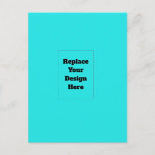Create Your Own cyan Postcard