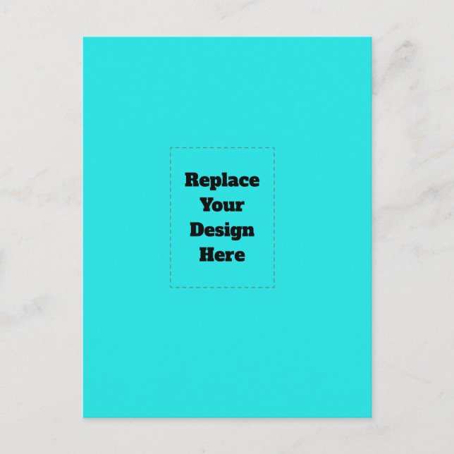 Create Your Own cyan Postcard (Front)