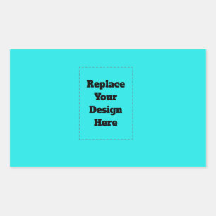 Create Your Own cyan Rectangular Sticker