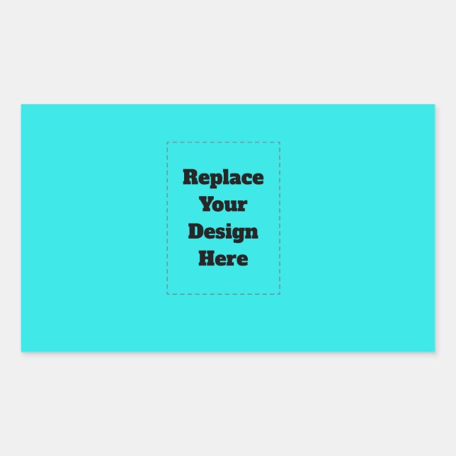 Create Your Own cyan Rectangular Sticker (Front)