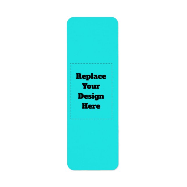 Create Your Own cyan Return Address Label (Front)