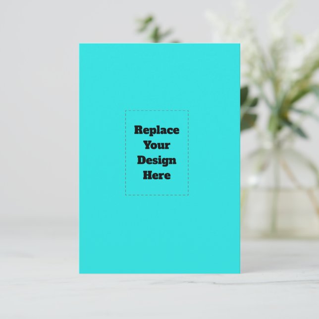 Create Your Own cyan Save The Date (Standing Front)