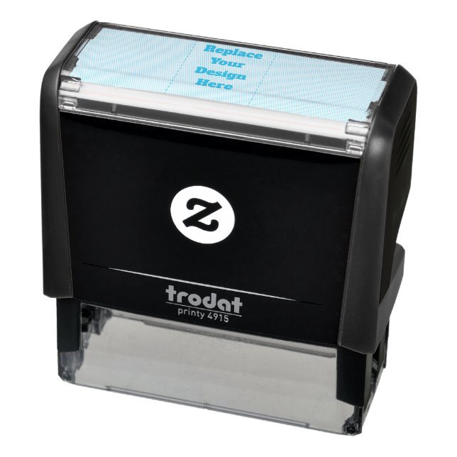 Create Your Own cyan Self-inking Stamp (Product)