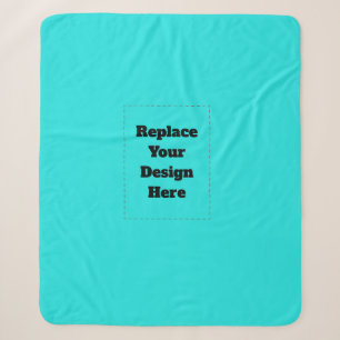 Create Your Own cyan Sherpa Blanket