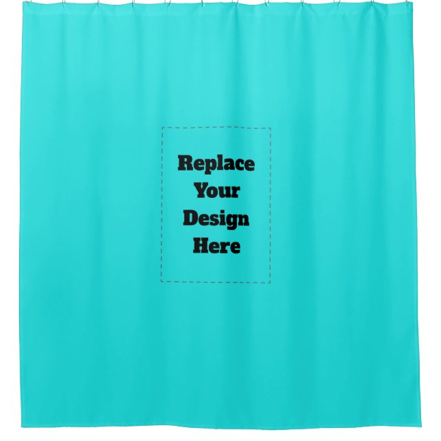 Create Your Own cyan Shower Curtain (Front)