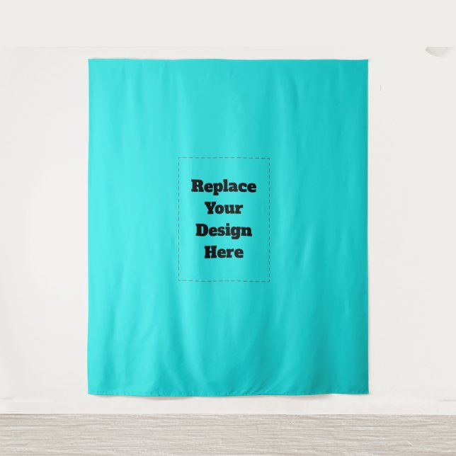 Create Your Own cyan Tapestry (Front)