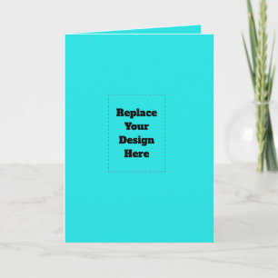 Create Your Own cyan Thank You Card