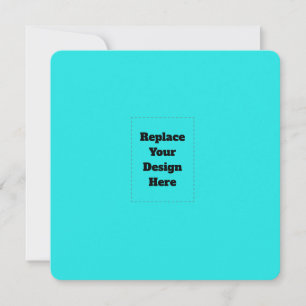 Create Your Own cyan Thank You Card