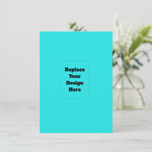Create Your Own cyan Thank You Card