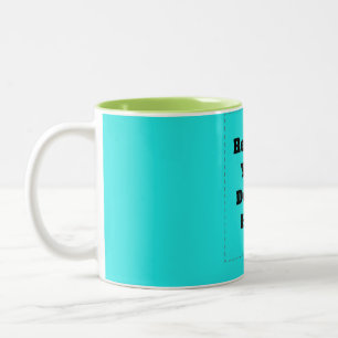 Create Your Own cyan Two-Tone Coffee Mug