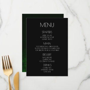 Create Your Own - Dark Black & Green Distressed Menu