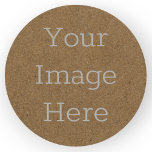 Create Your Own Dark Brown Kraft Paper Board Print Classic Round Sticker<br><div class="desc">Create your very own personalised sticker. Upload fun images cool designs inspirational text or even your company's logo. With this easy to use design tool it is as simple as that to make your image stick in someone's mind. Click personalise, you can simply change the text here - or to...</div>