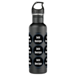Create Your Own dark gray blue personalized 710 Ml Water Bottle