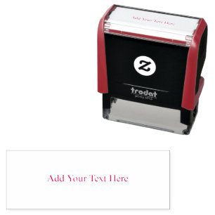 Create Your Own dark gray blue personalized  Self-inking Stamp