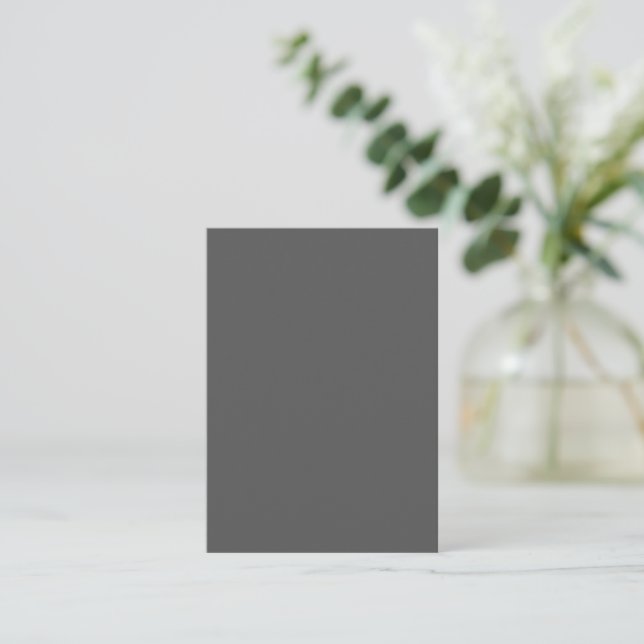 Create Your Own dark gray Custom Design Appointment Card (Standing Front)