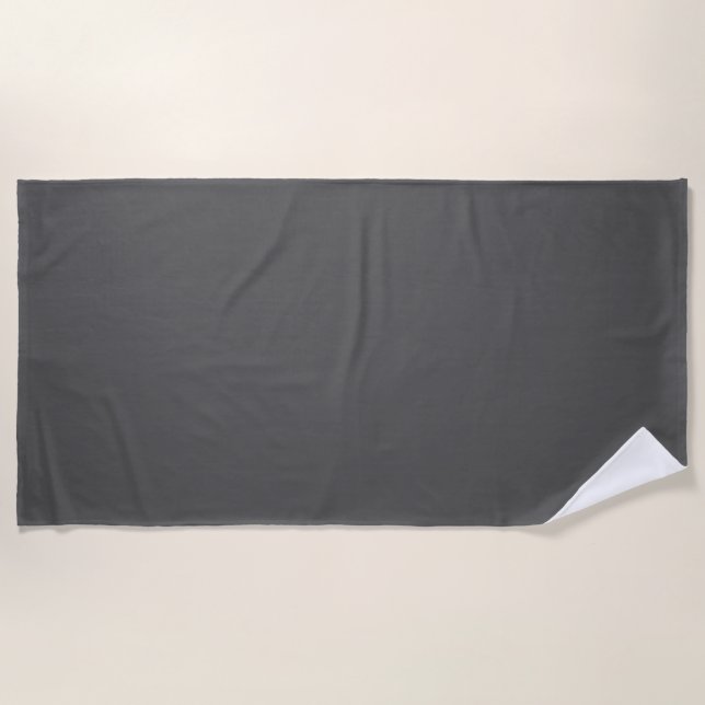 Create Your Own dark gray Custom Design Beach Towel (Front)