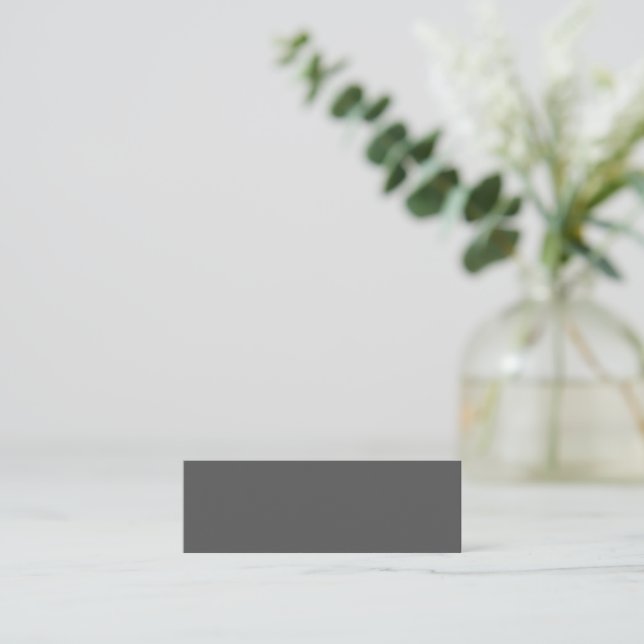 Create Your Own dark gray Custom Design Calling Card (Standing Front)