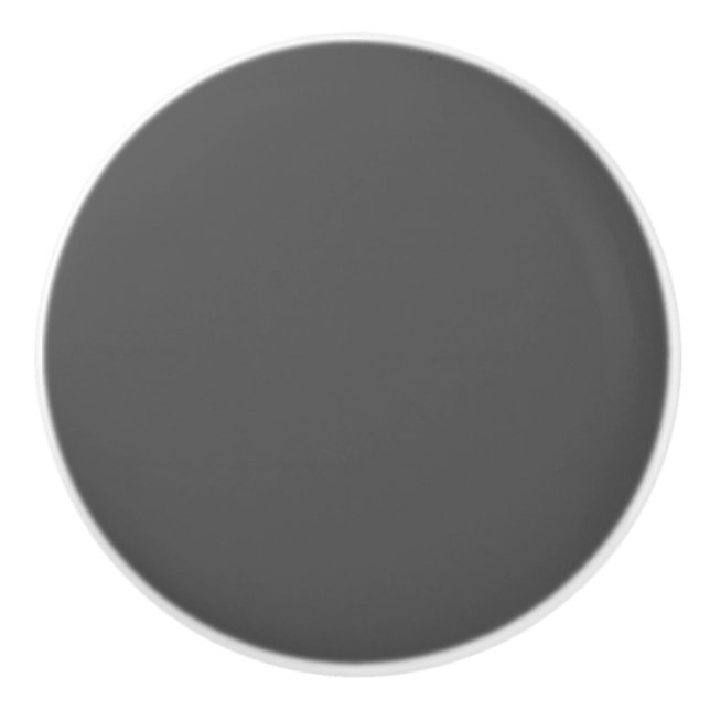 Create Your Own dark gray Custom Design Ceramic Knob (Front)