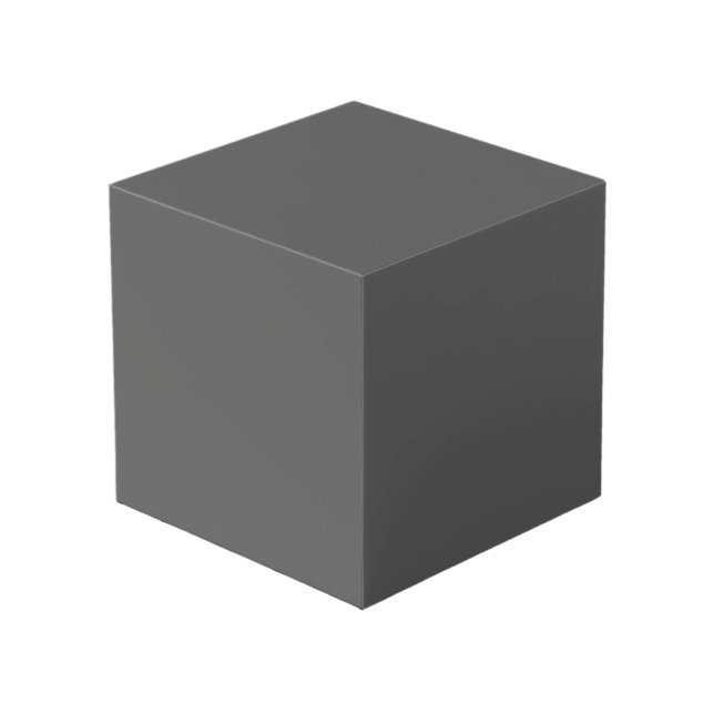 Create Your Own dark gray Custom Design Cube (Front Angled)