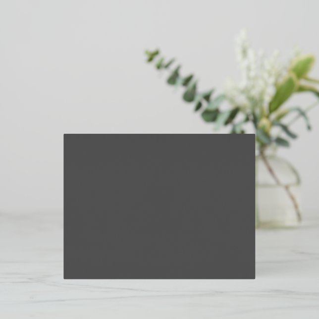 Create Your Own dark gray Custom Design Foil Holiday Postcard (Standing Front)