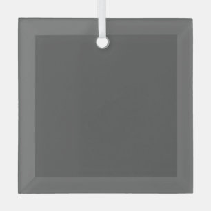 Create Your Own dark gray Custom Design Glass Tree Decoration