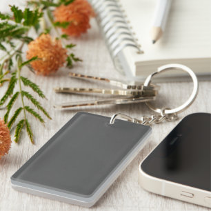 Create Your Own dark gray Custom Design Key Ring