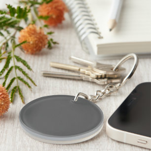 Create Your Own dark gray Custom Design Key Ring