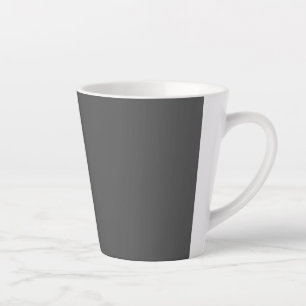 Create Your Own dark gray Custom Design Latte Mug