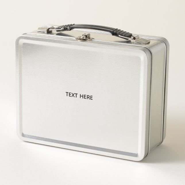 Create Your Own dark gray Custom Design Metal Lunch Box (Front)