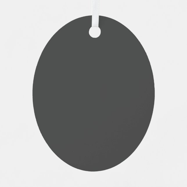 Create Your Own dark gray Custom Design Metal Tree Decoration (Front)