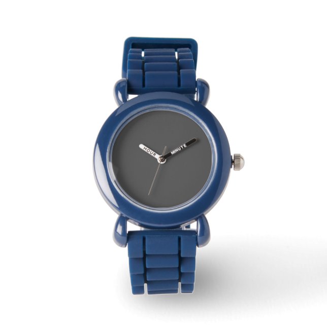Create Your Own dark gray Custom Design Watch (Front)