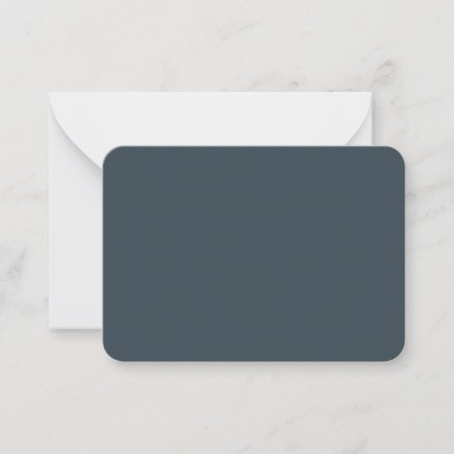 Create Your Own dark grey azure Flat Note Card (Front)