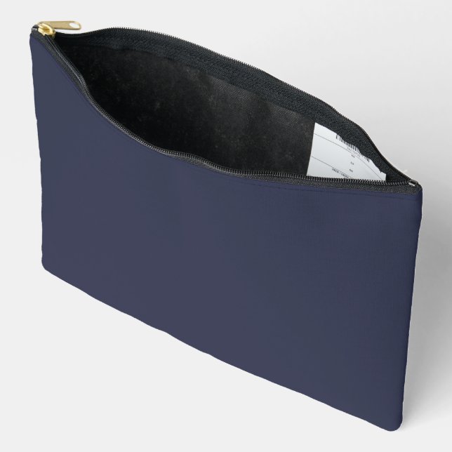 Create Your Own dark grey blue personalised Accessory Pouch (Open)