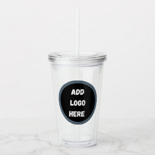 Create Your Own dark grey blue personalised Acrylic Tumbler