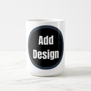 Create Your Own dark grey blue personalised Coffee Mug