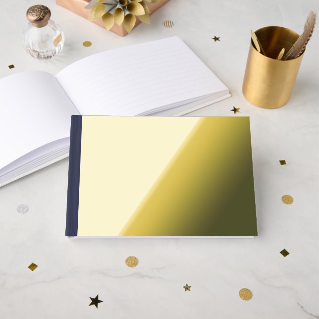 Create Your Own dark grey blue personalised Guest Book (Front Open)
