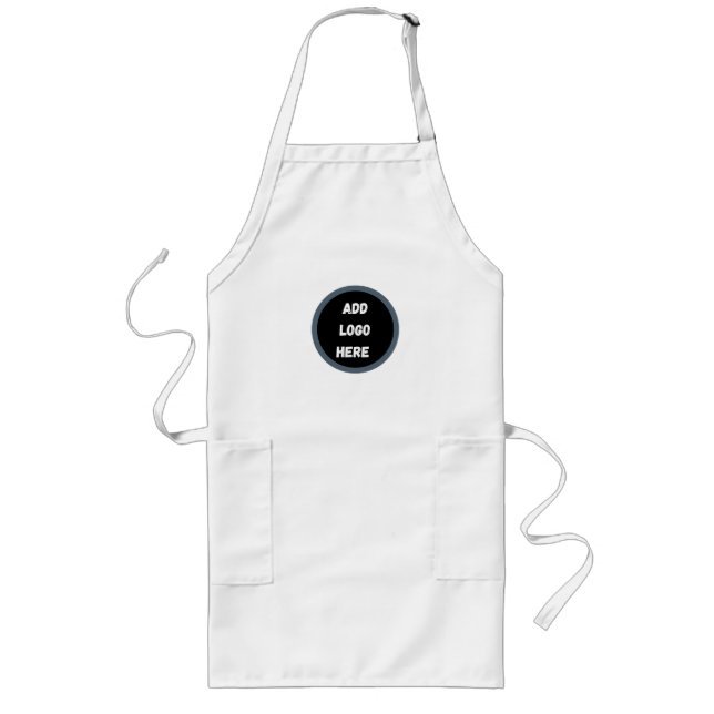 Create Your Own dark grey blue personalised Long Apron (Front)