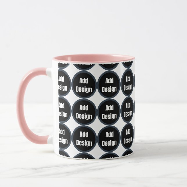 Create Your Own dark grey blue personalised Mug (Left)