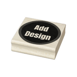 Create Your Own dark grey blue personalised Rubber Stamp