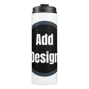 Create Your Own dark grey blue personalised Thermal Tumbler