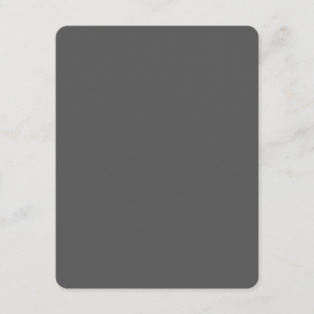 Create Your Own dark grey Custom Design Advice Card (Front)