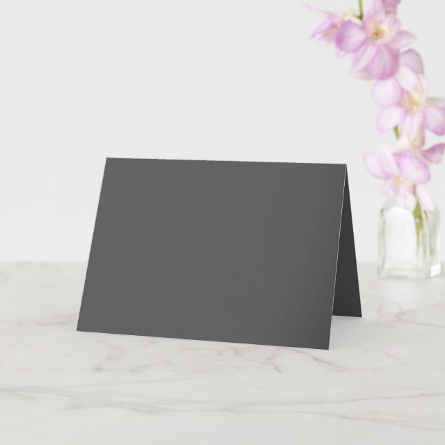 Create Your Own dark grey Custom Design Card (Orchid)