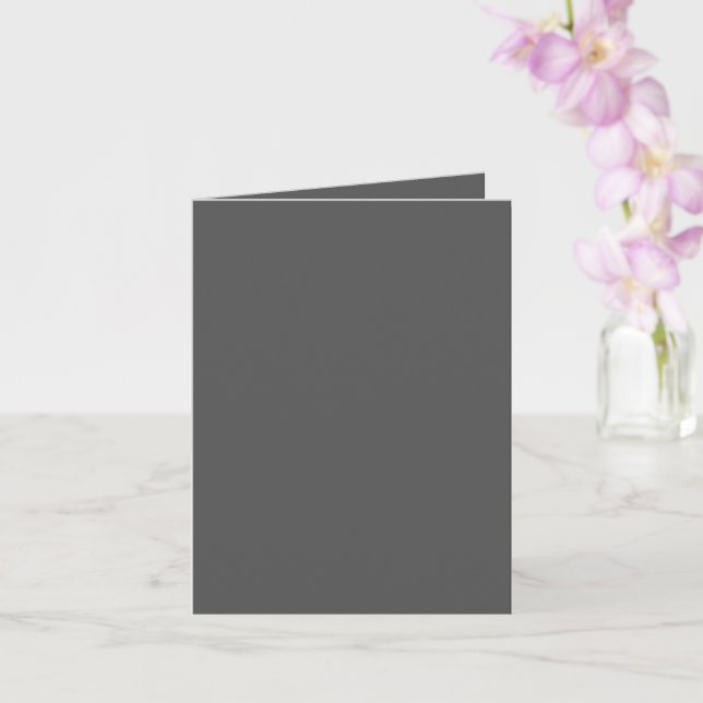 Create Your Own dark grey Custom Design Card (Orchid)