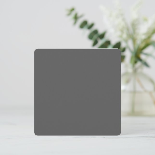 Create Your Own dark grey Custom Design Card (Standing Front)