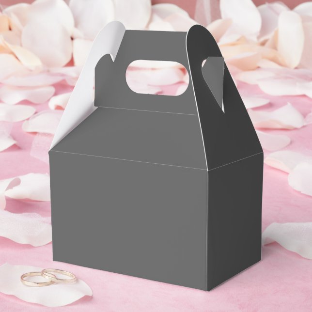 Create Your Own dark grey Custom Design Favour Box (Wedding)