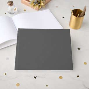 Create Your Own dark grey Custom Design Guest Book
