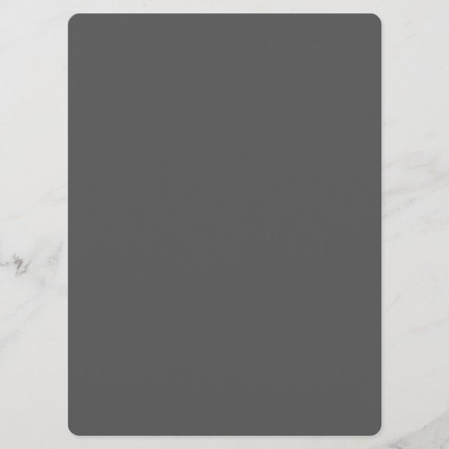 Create Your Own dark grey Custom Design Menu (Front)