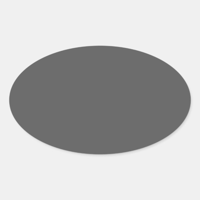 Create Your Own dark grey Custom Design Oval Sticker (Front)