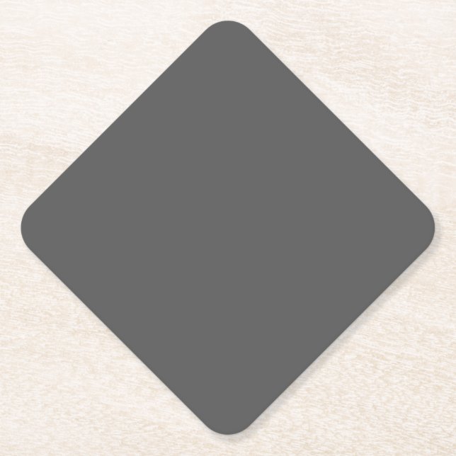 Create Your Own dark grey Custom Design Paper Coaster (Front)