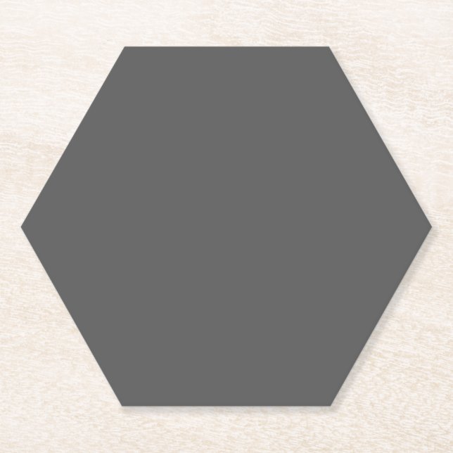 Create Your Own dark grey Custom Design Paper Coaster (Front)